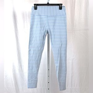 Glyder blue/white striped athletic leggings L 503